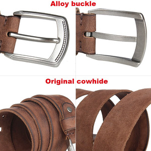Ceinture en cuir de vache de luxe de haute qualité pour hommes en cuir véritable noir avec boucle en alliage automatique Design formel élégant - Product Image 4
