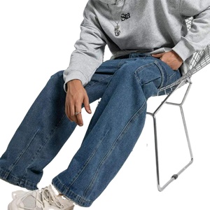 Venta al por mayor transpirable diseño personalizado Logo pantalones de mezclilla ropa pantalones Durable moderno Casual moda hombres ácido lavado pantalones vaqueros - Product Image 6