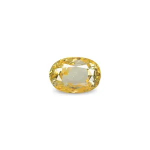 Saphir Jaune Naturel (Pukhraj) 3,15 Carats, Taille Émeraude Facettée, Pierre Libre, Matériau de Gemme Rouge, Similaire à l'Alexandrite et à l'Aigue-marine - Product Image 1