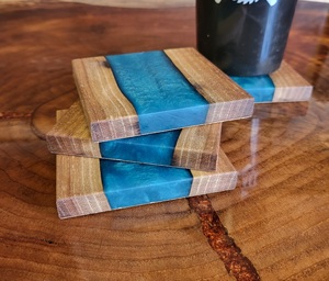 Hot Sale Resin Tea Coaster in Square Wooden Texture Finished Tableware <b>Coffee</b> Coaster Kitchen Accessories Coasters Placemat <b>Pads</b> - Product Image 4
