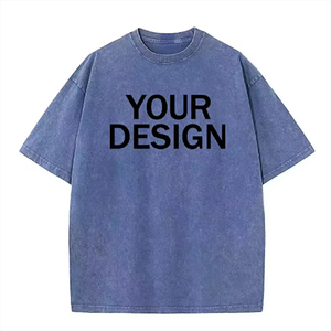 2025 nuevas tendencias Venta caliente ácido lavado suelto Casual Vintage de talla grande hombres Unisex Camiseta 100% algodón diseño personalizado camiseta - Product Image 3