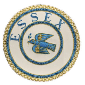 English Provincial Hand Embroidered Masonic Regalia <b>Apron</b> Badge - Product Image 4