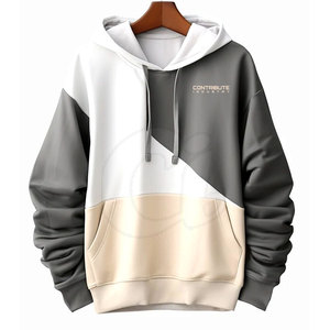 Sweat-shirts d'hiver pour hommes en polaire polyester/coton, coupe-vent, confortables, couleurs contrastées, faible MOQ, vente en gros - Product Image 1