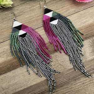 Nueva llegada 20205 diseñador bohemio pendientes hechos a mano colgantes gota semillas pendientes con cuentas joyería para mujeres y niñas - Product Image 1