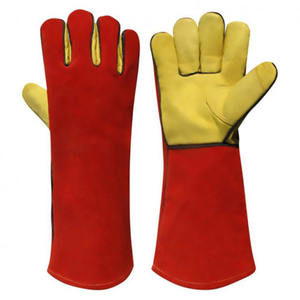Venta al por mayor de guantes de soldadura por encargo guantes de trabajo de invierno con cuero de vaca dividida - Product Image 1