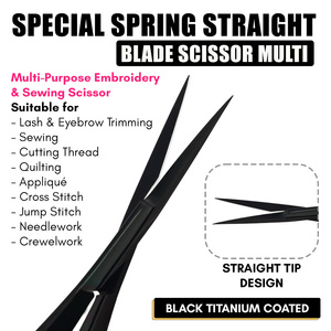 Professional Quality Spring Scissors Precision Manicure Scissors Eyebrow Eyelash Scissor Facial Hair Trims Sharp Tip - Product Image 3