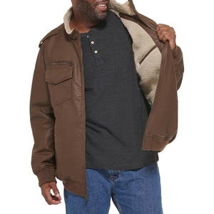 Veste en cuir pour homme, best-seller, prix bas, 100% cuir PU, sur mesure avec étiquette privée, quantité en gros, nouveau design - Product Image 3
