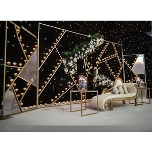 Royal Stage Decor Telón de fondo Vela Paredes Recepción DE BODA Noche Vela Telón de fondo Pared Boda Escenario Diseño único Vela Backwall - Product Image 1