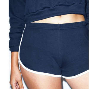 Shorts Deportivos de Verano para Mujer, Cintura Alta, Sexy, Rojos, de Algodón, Casuales, para Correr, con Ribete Blanco, Estilo Delfín, para Gimnasio - Product Image 5