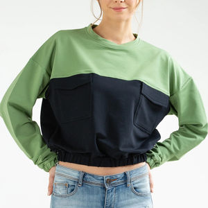Sudadera con capucha acogedora para mujer más vendida, sudadera recortada, Fitness de invierno, estilos de cultivo activos, diseño relajado de longitud corta - Product Image 2
