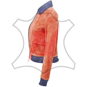 แจ็คเก็ตหนังกลับผู้หญิงรุ่นใหม่มาแรง สไตล์สตรีทแวร์สั่งตัดได้ ระบายอากาศดี ขายดี - Product Image 5