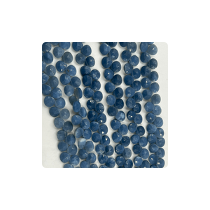 Cuentas Semipreciosas de Moda 2025, Ópalo Azul Natural, Forma de Corazón Facetado, Briolette, Aproximadamente 7 mm Cuentas Sueltas de 8 Pulgadas - Product Image 6