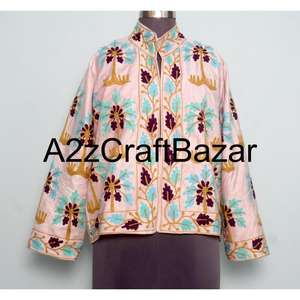 เสื้อแจ็คเก็ตกำมะหยี่ทำมือ ผ้าถักนิตติ้ง 100% ผ้าฝ้าย ลายปักดอกไม้ เป็นมิตรกับสิ่งแวดล้อม ระบายอากาศได้ดี ใส่สบายในฤดูร้อน สำหรับเด็กผู้หญิง - Product Image 1