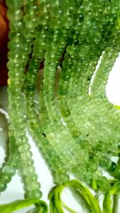 Rondelle de pierres précieuses naturelles de Prehnite lisse lisse 8mm perles vendues par brin 8 pouces de long perles de pierres précieuses de grande qualité - Product Image 3