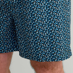 Shorts de Playa Personalizados para Hombre, Azules, con Estampado Digital, de Poliéster, Secado Rápido, Cintura Elástica Media, Largura Corta, Casuales - Product Image 5