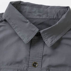 Camisa informal Cargo de algodón para exteriores para hombre de cuello alto al mejor precio, material transpirable, diseño personalizado, camisas Cargo de talla grande para hombre - Product Image 4