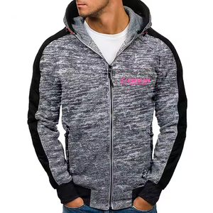 Sweat à capuche zippé classique rouge uni personnalisé unisexe, le meilleur streetwear, fermeture éclair intégrale, 100% coton molletonné French Terry, haute qualité - Product Image 6