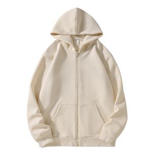 Nouveaux sweats à capuche zippés de haute qualité pour hommes lavage à l'acide recadrée goutte épaule Logo personnalisé épais 100% coton sweats à capuche zippés 2026 - Product Image 3
