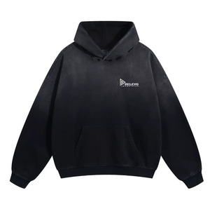 Sudaderas con capucha de gran tamaño de peso pesado Unisex Casual lavado 100% algodón pulóver Sudadera con capucha de lana en blanco ropa de calle Lisa precio bajo - Product Image 6