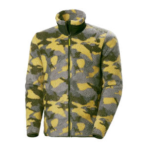 Veste polaire réversible en laine oversize imprimée Sherpa duveteuse pour hommes hiver 100% personnalisée OEM - Product Image 1