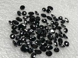 เพชรโมอิสซาไนต์สีดำทรงรี  เพชรโมอิสซาไนต์เจียระไนสำหรับทำเครื่องประดับ - Product Image 4