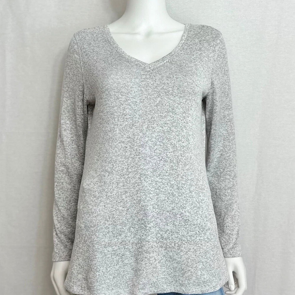 Women's Winter Eco-Friendly Button Logo Print Long Sleeve Crop Top Casual Workout T-Shirt O-Neck Polyester/Cotton Breathable