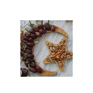 Plateaux de table pour la célébration de l'Aïd Moubarak à prix raisonnable Plateau de décoration de table pour le Ramadan en bois en forme d'étoile de lune par les fournisseurs indiens - Product Image 1