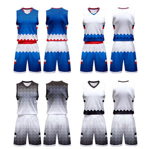 เครื่องแบบบาสเก็ตบอลแฟชั่นใหม่ระบายอากาศได้ดีออกแบบด้วยการระเหิดแบบปรับแต่งได้สำหรับกีฬา - Product Image 4
