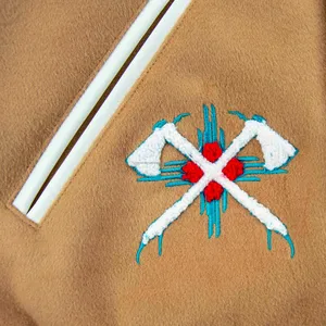 แจ็คเก็ตวาร์ซิตี้ทรงเลตเตอร์แมน ผ้าวูล 100% คอตั้ง ปักโลโก้ด้านหน้า แต่งหนังแท้ ปักลายเชนิลล์ - Product Image 5