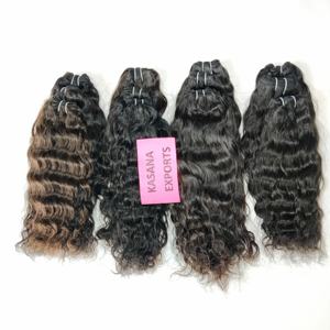 Fabricantes alineados con cutículas Remy 100% Temple Machine Paquete indio de trama doble Proveedor natural virgen Extensiones de cabello humano - Product Image 3