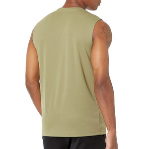 Camiseta sin mangas de algodón 100% Premium de alta calidad, camisetas sin mangas promocionales de gran tamaño teñidas lisas para hombres - Product Image 2