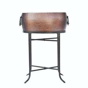 Bañera portátil para bebidas de metal con soporte de hierro negro perfecta para enfriar cerveza y vino en bodas, fiestas y restaurantes - Product Image 6