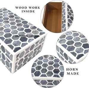 กล่องเก็บเครื่องประดับทำจากไม้และเรซินสีเทาที่เก็บของตกแต่งทำด้วยมือสำหรับเครื่องประดับของที่ระลึกและอุปกรณ์เสริม - Product Image 2