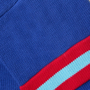 Custom Short Sleeve V Neck Knit Soccer Sweater Cotton Jacquard Letter Jersey Football T-<b>Shirt</b> Knitted Jersey <b>Men</b> - Product Image 6