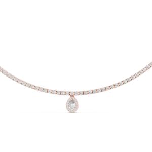 Cadena de Tenis de Lujo de Oro Blanco Sólido de 14 Quilates con Diamantes Blancos Certificados por IGI, Color H, 22 g, Regalo para Mujer - Product Image 4