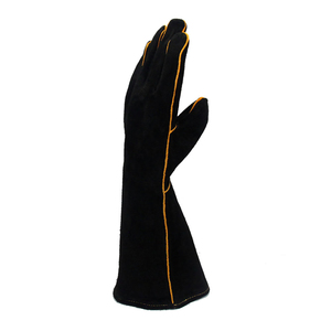 Gants de soudage en cuir fendu de vache verte de qualité 16 \ "Protection des mains de sécurité industrielle Matériau en cuir de vachette en acier inoxydable - Product Image 4