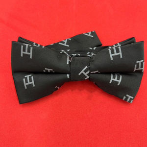 Noir Soie Feuille Motif Usine En Gros Maçonnique Regalia Cravates Spécial Personnalisé Designer Homme Cravate Maçonnique - Product Image 3