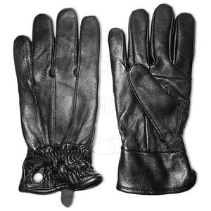 Piezas cortadas de cuero de piel de oveja Componentes de guantes negros para OEM - Product Image 4