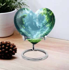 Decorative Heart Urn <b>for</b> Human <b>Ashes</b> Modern Keepsake Urn Funeral and Burial Keepsake Adult Urn <b>Ashes</b> <b>for</b> Male and Female - Product Image 2