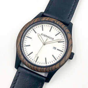นาฬิกาควอตซ์หนังวอลนัทอินเวอร์เนสส์ & สีดำ - Product Image 5