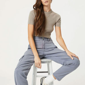 Pantalones Cargo de Invierno para Mujer, Estilo Casual, Color Sólido, Frente Plano, Elásticos, Transpirables, con Múltiples Bolsillos, para un Estilo de Vida Activo - Product Image 4