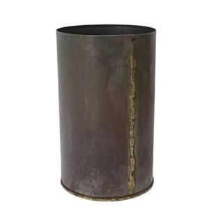 Ensemble de 3 jardinières rondes au design métallisé, plantes et pots de couleur soudés rouillés pour le jardinage, l'extérieur, l'intérieur, la maison et le jardin. - Product Image 1