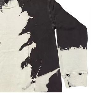 Sudadera informal de manga larga lavada con ácido cómoda para hombre, Sudadera con capucha de diseño personalizado - Product Image 5