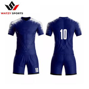 เสื้อฟุตบอลผ้าโพลีเอสเตอร์100% ปรับแต่งได้ชุดฟุตบอลผ้าทอประดับพลอยเทียม - Product Image 6