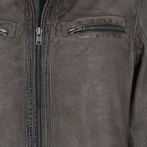 Blouson de motard pour homme, bicolore, tissu doux, coupe confortable, option de logo personnalisé, pour le streetwear, les voyages, les tenues décontractées et le quotidien. - Product Image 6