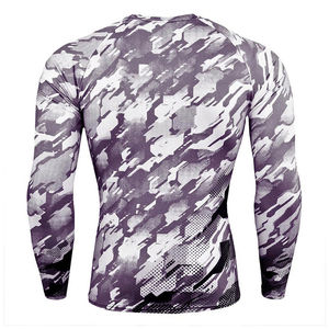 Camiseta de compresión Rash Guard de alta calidad, poliéster y spandex, diseño personalizado, para BJJ, MMA, manga corta, transpirable, para artes marciales, OEM, 180g - Product Image 2
