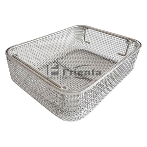 Paniers de stérilisation en treillis métallique en acier inoxydable avec logo sur mesure du meilleur fournisseur Panier de stérilisation nouveauté - Product Image 3