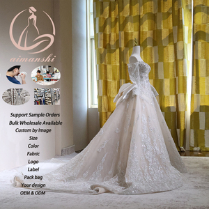 Vestido <span class=keywords><strong>de</strong></span> Quinceañera, Graduación o Boda, Talla Grande, Color Champán, con Cuentas y Encaje, Estilo Sirena/Trompeta, Lazo Desmontable, Personalizado con Flores - Product Image 2