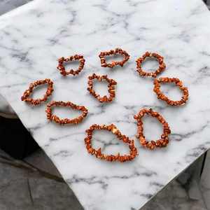 Pulsera de Piedras de Jaspe Rojo, Cristal Curativo, Ecológica, de Lujo, Feng Shui, Joyería Tradicional de Piedra Energética para Equilibrio y Protección - Product Image 1