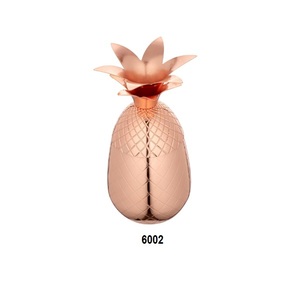Martelé Antique Cuivre Moscou Mule Tasses Ananas Conception Fabriqué À La Main Cadeau Pour Mariage Et Fête - Product Image 3